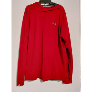 North Face Men's Red Hoodie Sweatshirt Casual Outdoor Size L Mountain Athletics